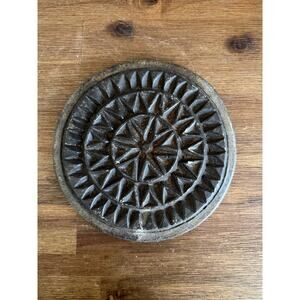 Antique Black Stone Biscuit Mold